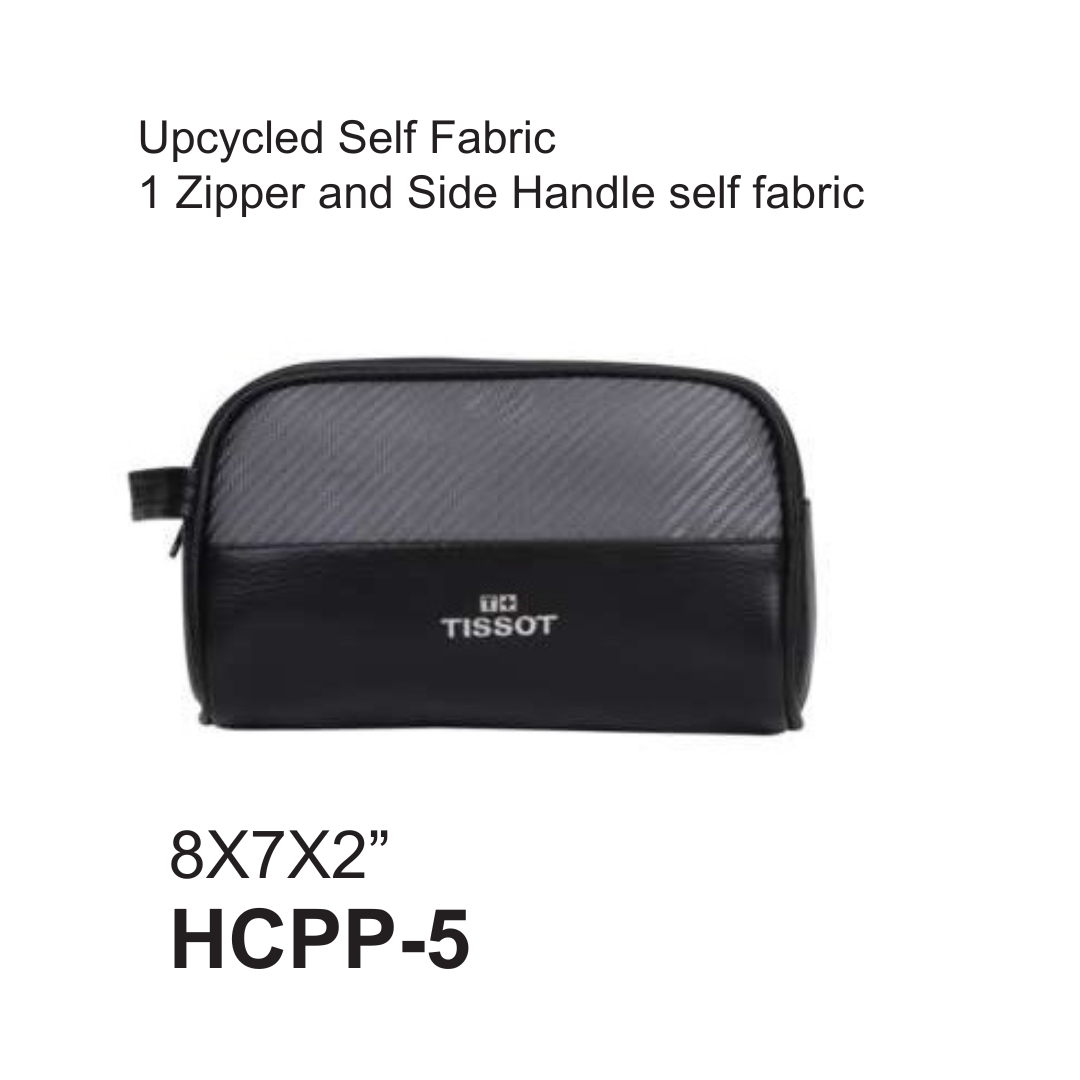 Upcycled Self Fabric 1 Zipper and Side Handle self fabric HCPP-5