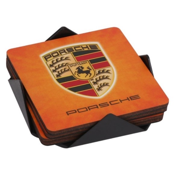 Porsche (Set of 4) with stand (with Box) High Glass Lamination HCC-2
